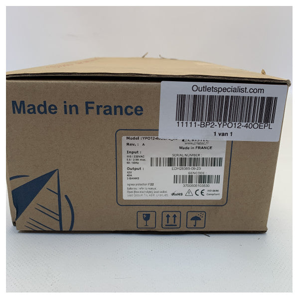 Cristec YPO12-40 40A | 12V | 3 exit battery charger