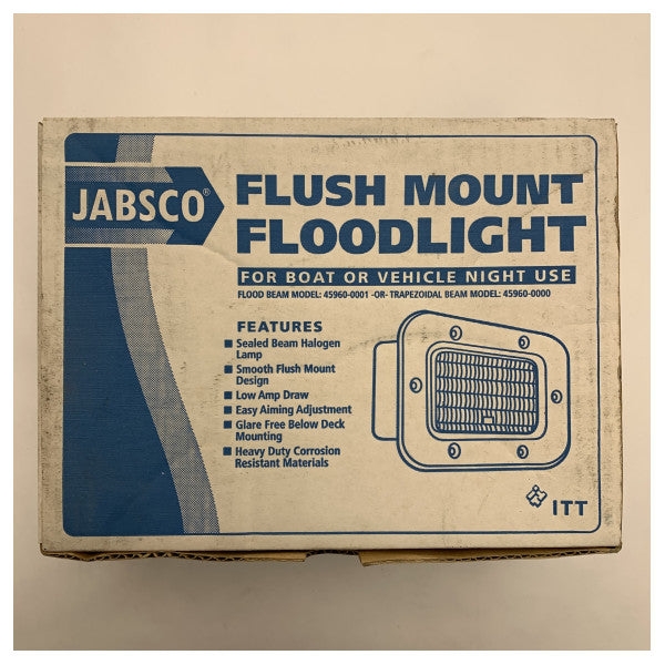 Jabsco Flush Mount Deck Light White 12v - 45960-0000