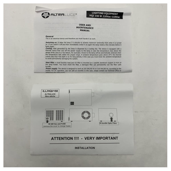 Altraluce ILL/HQI/150 Illuminat Megalight 150W marinebelysning i rustfrit stål med Osram metalhalogenlampe