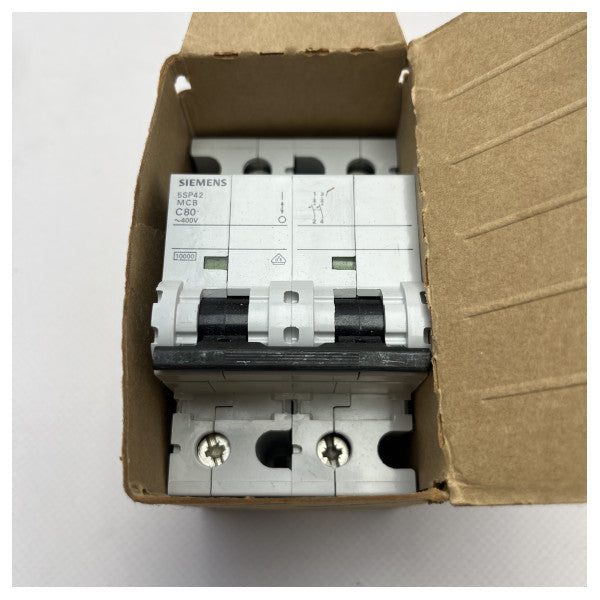 Siemens 2-polig 80A marin miniatyrströmbrytare 20kA för fartygs elsäkerhet