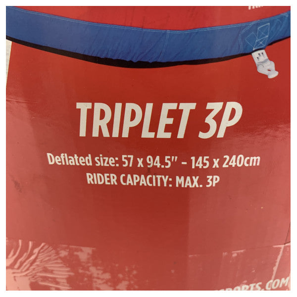 Jobe Triplet 3 3 person towable funtube red - 230317004