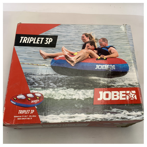 Jobe Triplet 3 3 person towable funtube red - 230317004