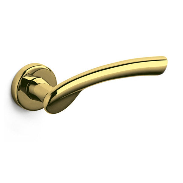 Olivari M173RB8 stylish polished gold door handle kit