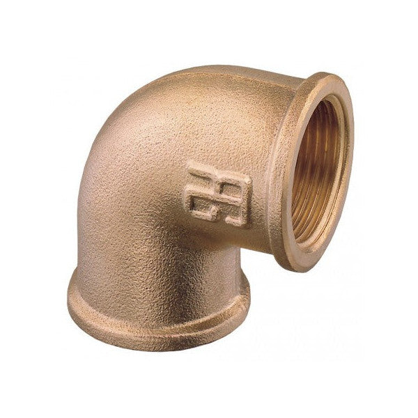 Guidi Brass 5 Inch 90 Degree Elbow Fitting Filettatura femmina-femmina Resistente alla corrosione di grado marino - 0090#100014