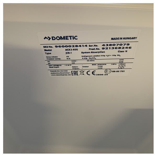 Dometic KX40G Hladnjak za apsorpciju 40L - 12V/230V/Plin - Za čamce i kampiranje - 9600028410 