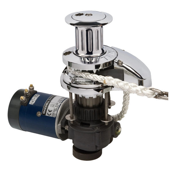 Maxwel RC10 8 mm ankerwinch dæk enhed med gearkasse i rustfrit stål - P102541 