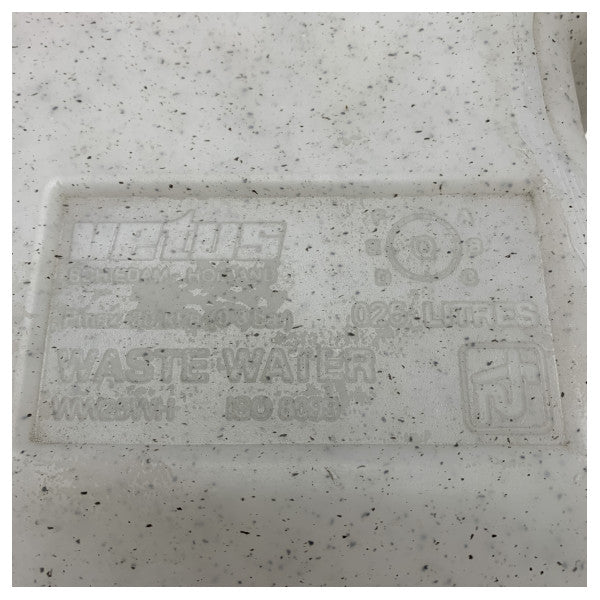 Montaje en mamparo del tanque de aguas residuales Vetus Marine de 25L - WW25WH 