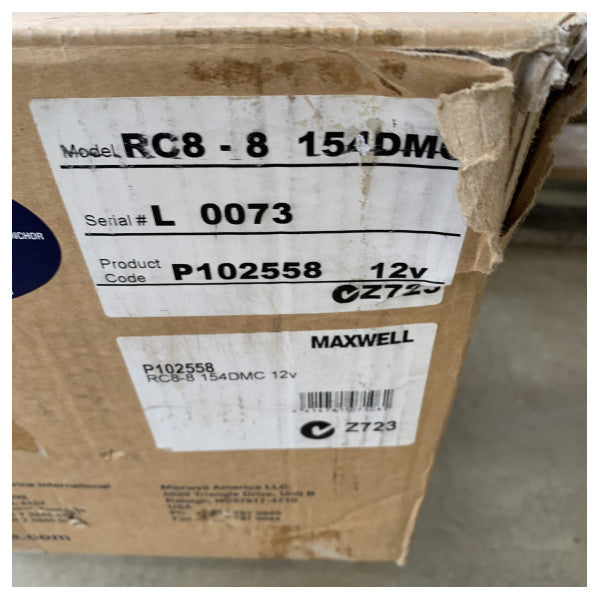 Maxwell RC8-8 12V Electric Anchor Winch 1000W stainless steel 8 mm