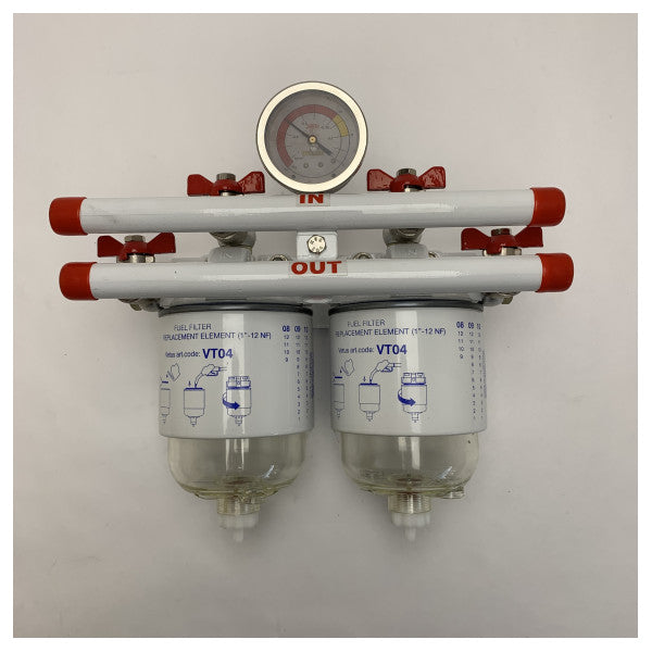 Vetus Dual Marine Fuel Filter and Water Separator 75704VT - 190L / 10 micron 