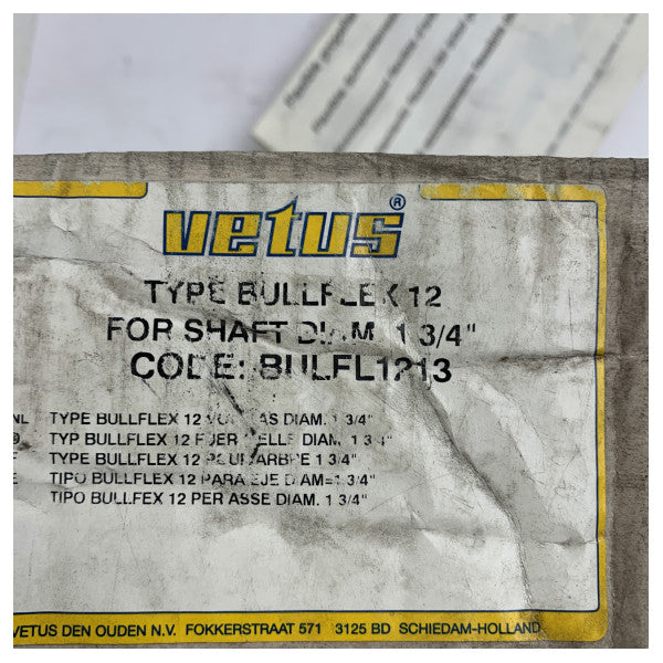 Vetus Bullflex 12 Flexibel axelkoppling för 1 3/4 tum propelleraxel 