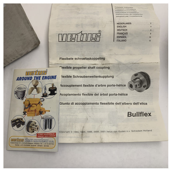 Vetus Bullflex 12 Flexibel axelkoppling för 1 3/4 tum propelleraxel 
