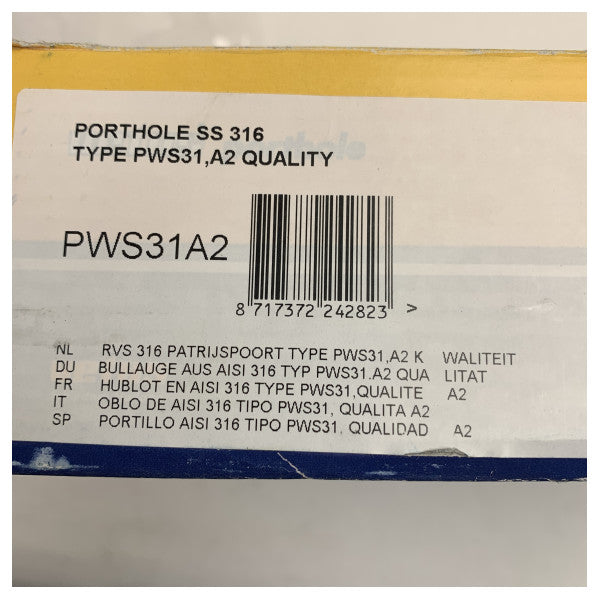 Vetus Edelstahl A3 Öffnung Bullauge rund D198 mm - PWS31A2 