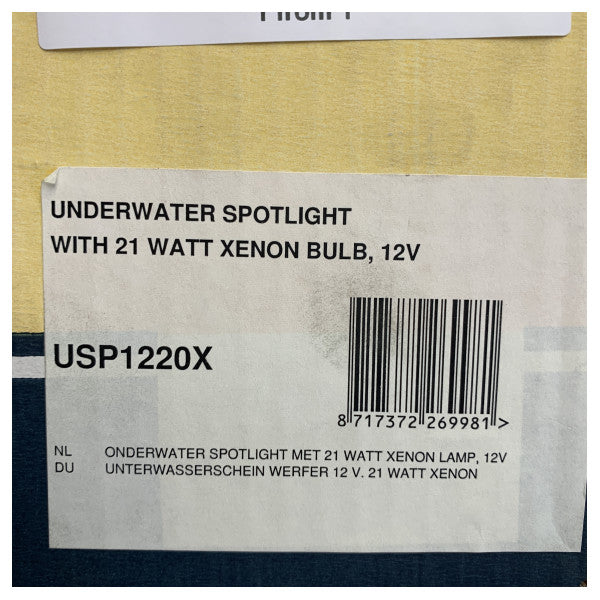 Vetus підводний ксеноновий прожектор 21W 12V - нержавіюча сталь морське світло для човнів - USP1220X 