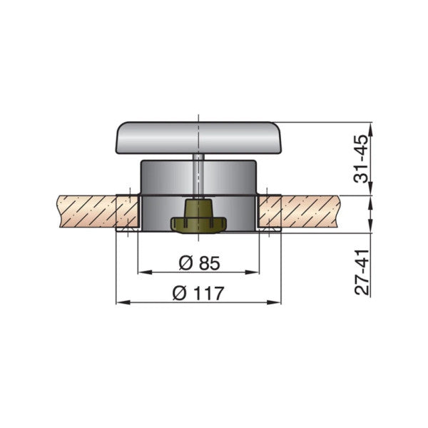 Vetus Marine gljiva ventilator za čamce 117 mm - PORTOS1 