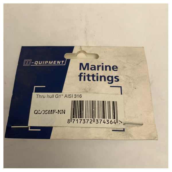 Vetus rustfritt stål gjennom-skrog fitting 1 tomme AISI 316 for båter og yachter -QD05MF-NN 