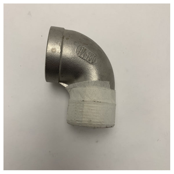 Vetus QS050107 90 graders rostfritt stålanslutning böjd 1 1/4 tum 