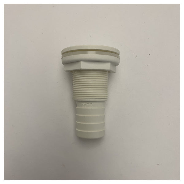 تروديزاين 32 مم مرفق جلد Tru-Hull بحري أبيض - مرفق بلاستيكي متين عبر الهيكل للقوارب واليخوت - 1289E 