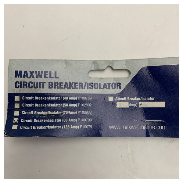 Disjoncteur électrique Maxwell 80 amp 12 / 24V - P100790 
