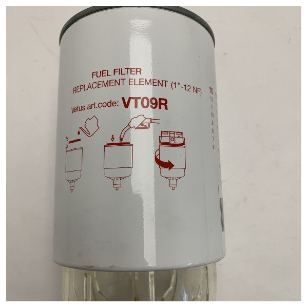 Водяний сепаратор картридж фільтра пального Vetus Marine VT09R - Високопродуктивна заміна для човнів 