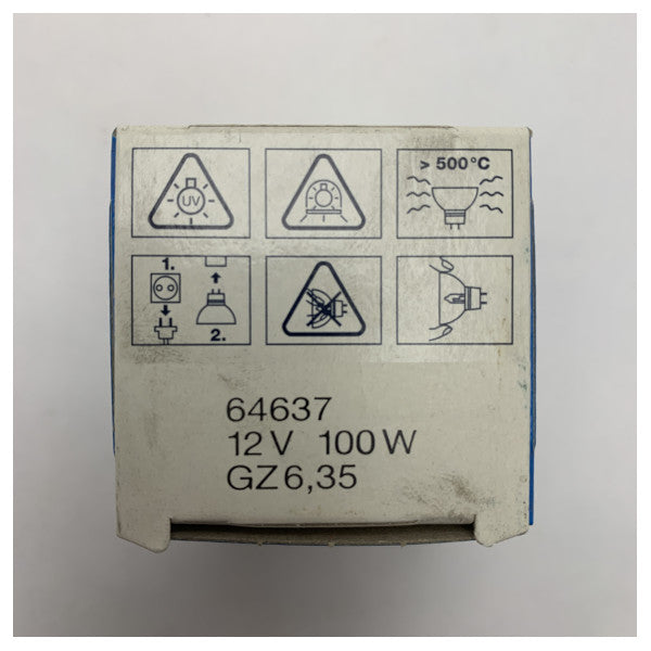OSRAM 12V 100W Halogen marinlampa - tålig, stöttålig navigations- och interiörbelysning