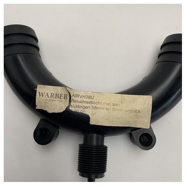 Vetus Marine въздушен вентилатор ъгъл 38mm x 8mm пластмаса - Вентилационен елемент за лодки за оптимален въздушен поток - AIRVH38U 