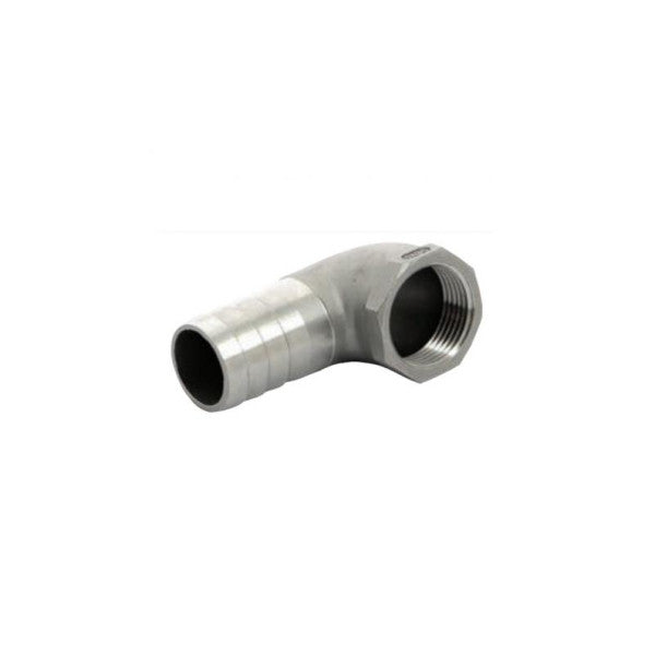 Vetus stainless steel 90 degree hose connector 1 1/2 inch - QB05FH-39 