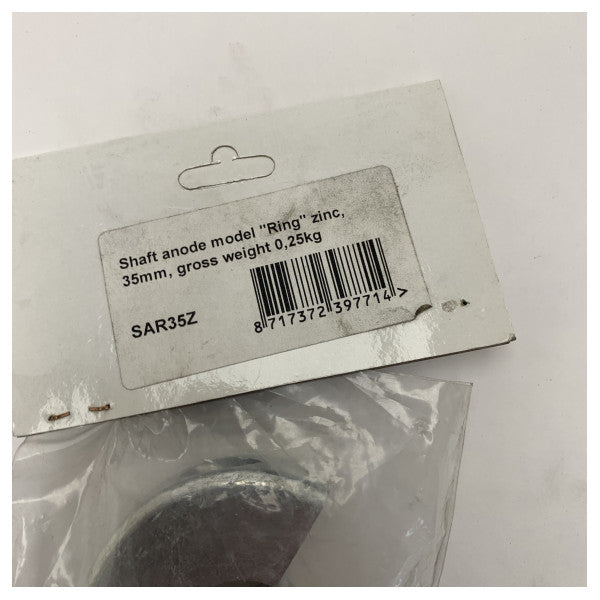 ボートプロペラシャフトの腐食防止のための35mmのVetus Zinc Shaft Anode - SAR35Z 