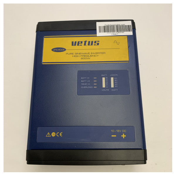 Vetus IV060012 12V 600W sinusgolf omvormer 230V 
