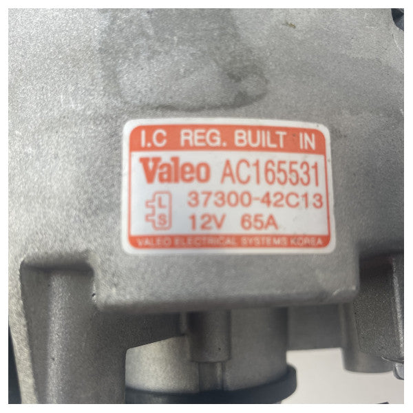 Valeo 12V 65A Marine Alternator for Reliable Boat Power Supply - AC165531 