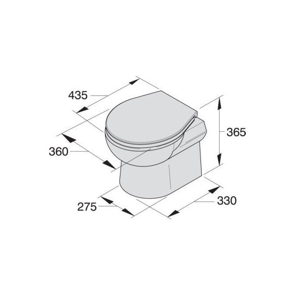 Nepotpuni Vetus SMT0224 24V morski električni WC 