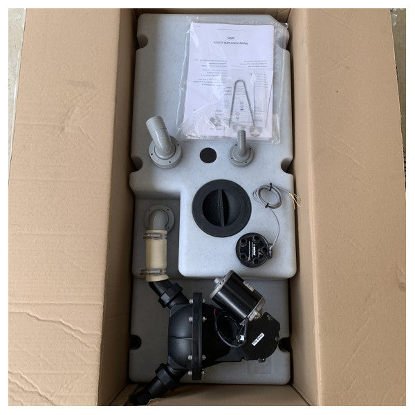 Vetus WWS8812B 88L schwarzes Abwasserbehältersystem mit 12V Pumpe 