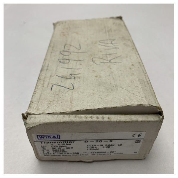 Wika D-20-9 Морський датчик тиску Датчик з нержавіючої сталі 0-0,25 бар CANopen інтерфейс