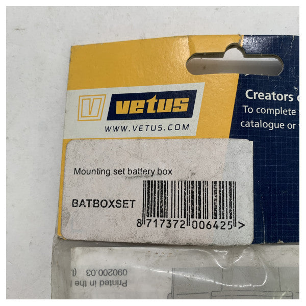 Vetus Battery Box Mounting Kit - Universal Marine Battery Holder Set for Boats - BATBOXSET 