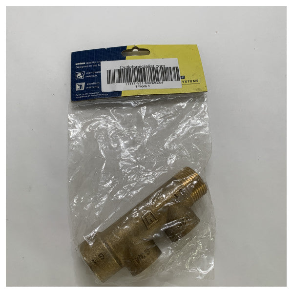 Distribuidor de Manifold Vetus Brass Marine com 1x Entrada G1 e 2x G3/4 - MAN2G3/4 