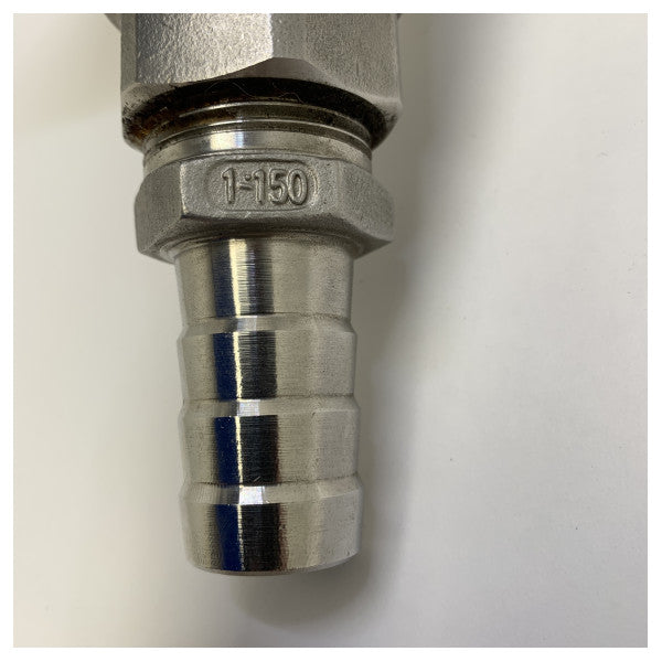 Edelstahl-Marine-Kugelhahn 1 Zoll mit weißer Tru-Hull-Montageplatte 