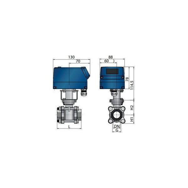 صمام كروي كهربائي بحري Vetus MV12A1/2 بجهد 12 فولت | فولاذ مقاوم للصدأ - MV12A1/2 