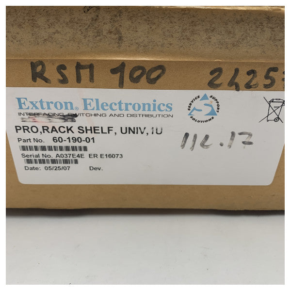 Extron Universal 1U ράφι ραφιού μεταλλική βάση στήριξης RSU 129