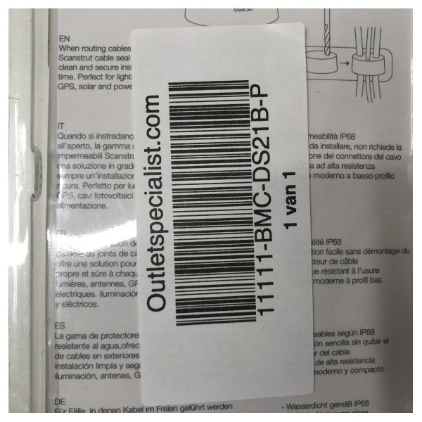 Scanstrut marin vattentät kabelförskruvning DS21B-P för 9-14 mm kablar
