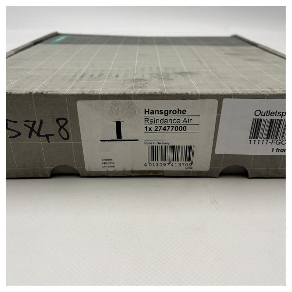 Hansgrohe Raindance Air Chrome Marine Shower Head  310 mm 27477000 � Durable, Water-Saving, Wide Spray