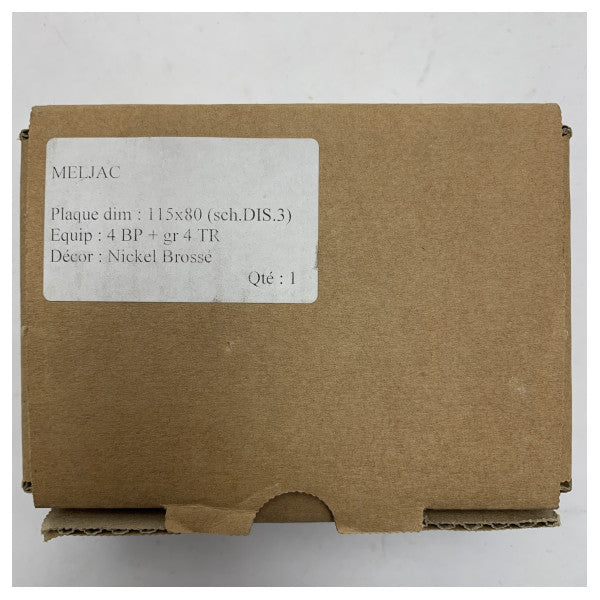 Meljac の良質の 115x80mm のニッケルはボートの電気システムのための 4 ポイント海洋のスイッチ版 220V にブラシをかけました