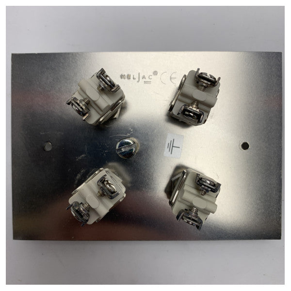 Meljac の良質の 115x80mm のニッケルはボートの電気システムのための 4 ポイント海洋のスイッチ版 220V にブラシをかけました