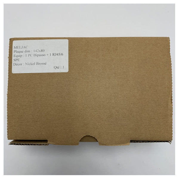 Meljac Marine Grade Stainless Steel RJ45 & Bipolar Switch Panel 142x80mm for Maritime Electrical Installations