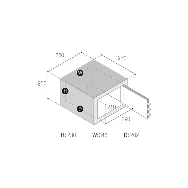 Vitrifrigo Electronic safe with opening front - 2535CAS