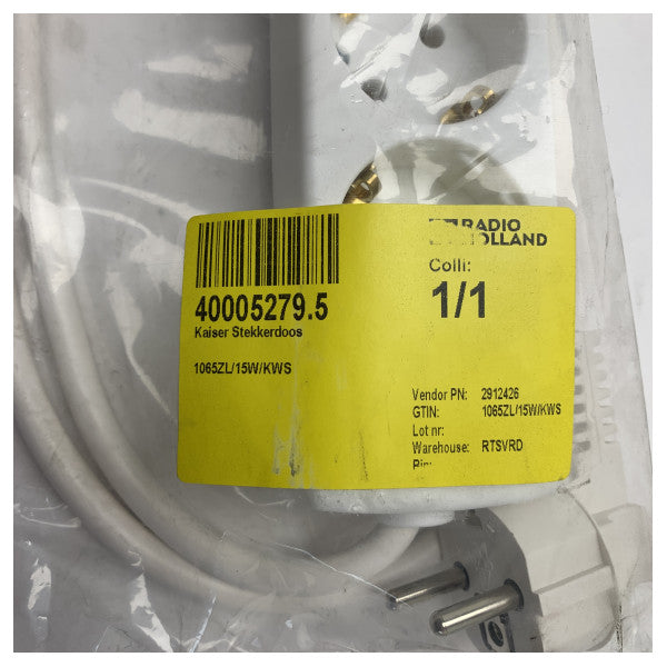 Pouzdana trostruka produžna utičnica s uzemljenom utikačem - 15W - Izdržljiva morska produžna utičnica 