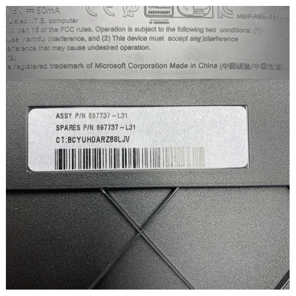 Tastiera marina HP 697737-L31 con tastierino numerico e connessione USB 