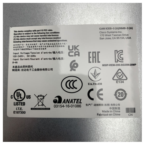 Cisco SG350-28MP-K9-EU Switch di rete gestito PoE a 28 porte Gigabit per applicazioni aziendali e marine 