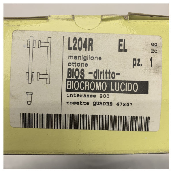 Olivari BIOS L204R Marine-Grade Polished Chrome Pull Door Handle - holdbart og korrosionsbestandigt til både