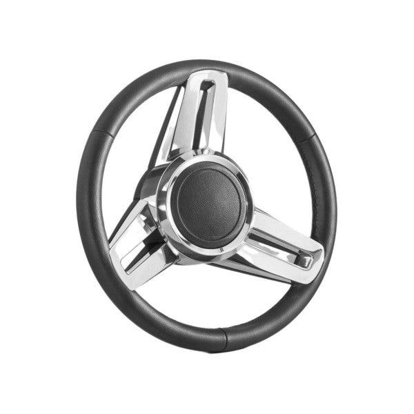 Isotta DAPONTE stainless steel steering wheel 350 mm black