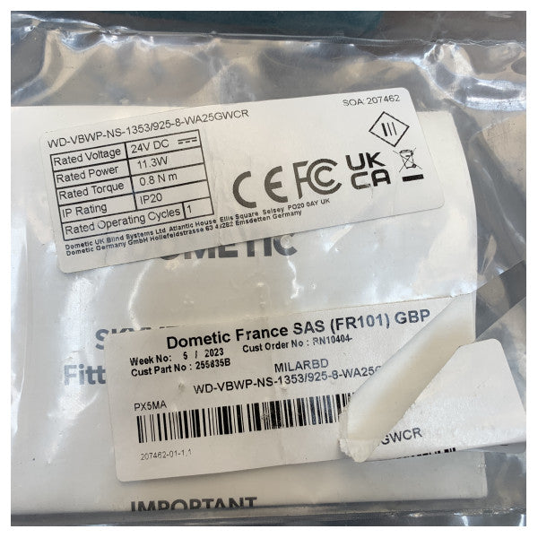 Dometic OceanAir MILARBD wood electric window blinds 1353 x 925 mm wood brown 24V