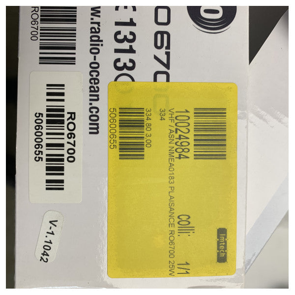 Radio Ocean RO6700 VHF pomorski radio - snažni 25W vodootporni brodski transceiver s NMEA0183 integracijom 